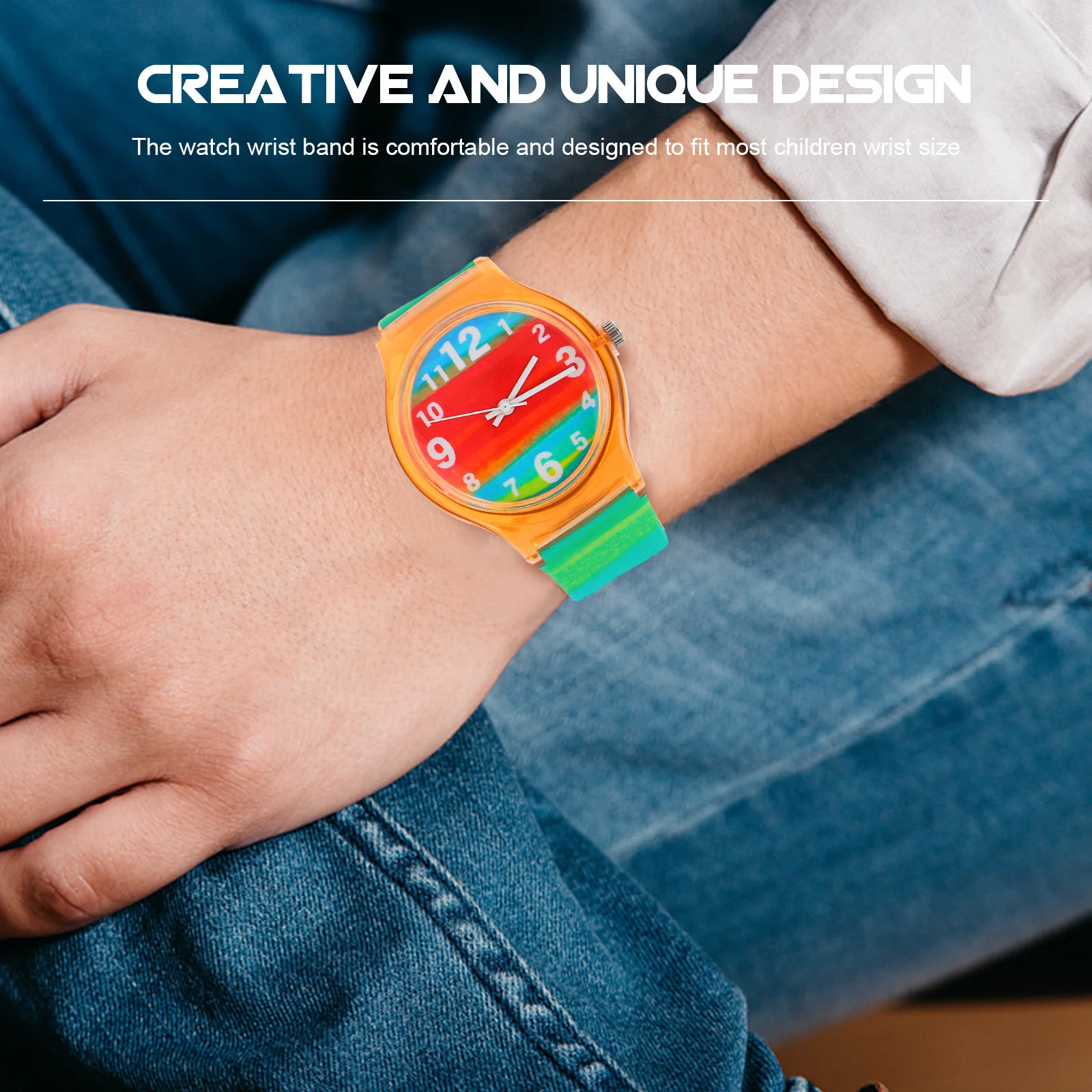 Student Watch Silicone Band Quartz Movement Stylish Design For Daily School Shopping Party Wear Student Fashion Wrist