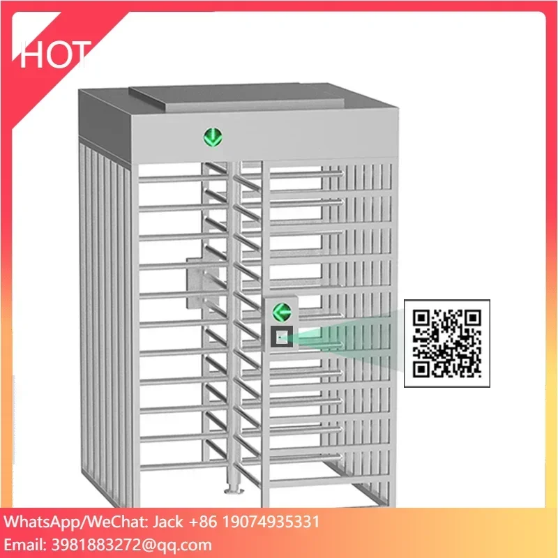 

Qrcode Full Height Turnstile Biometric System Factory Ticket-checking Full Height Gate With Qr Lector
