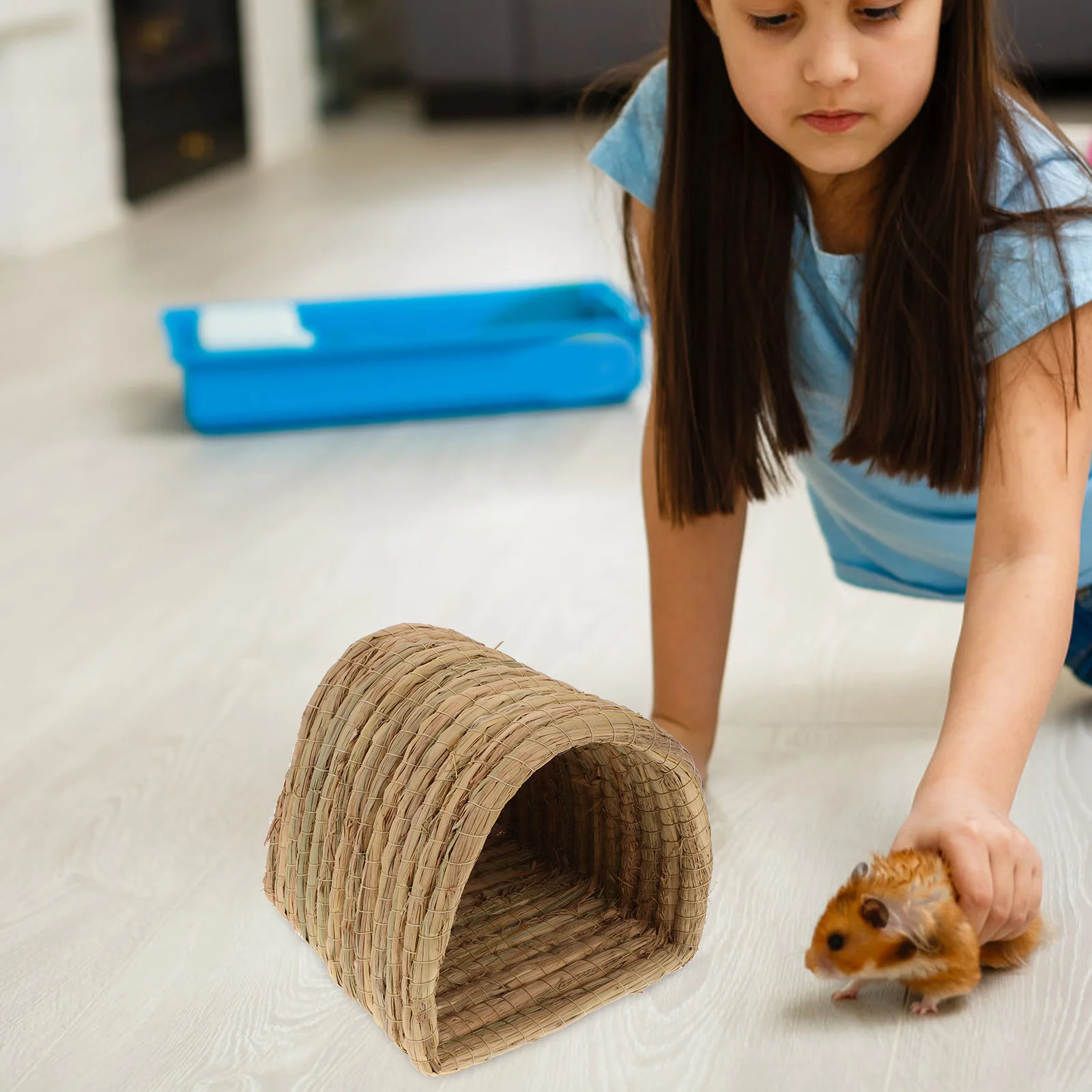 

Straw Woven Chicken Laying Nest Small Pet Sleeping Cozy Secure Egg Laying Bed For Chickens Hamsters Chinchillas