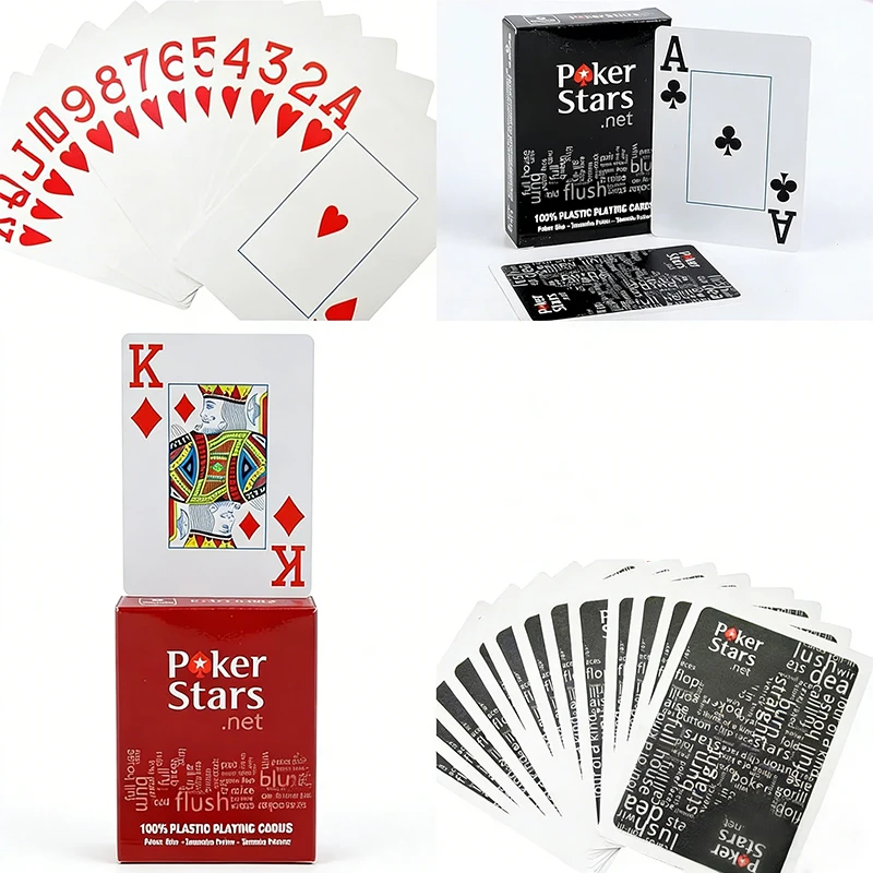 Premium Professional Poker Card Family Games Plastic Waterproof Scrub Playing Cards Red Black Decks of Cards Poker Cards PCV