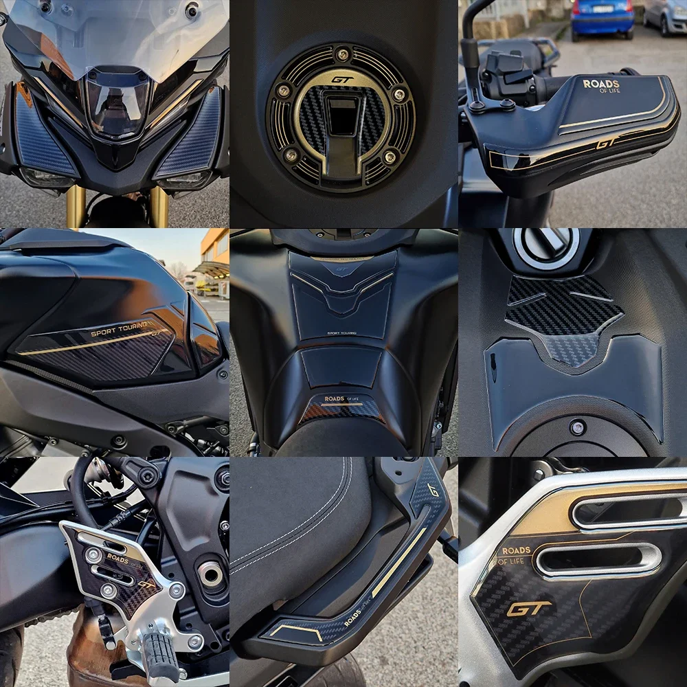 tracer 9 gt 2025 accessories Fuel Tank Sticker Oil Gas Cap 3D Decal Cover Protector Waterproof For Tracer 9GT 2025 view 2
