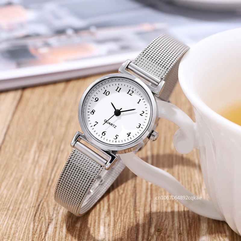 

Watch for Women Small Wrist Round Face Casual Quartz Wristwatches Bracelet Watches Metal Mesh Stainless Steel Dress Watch Clock