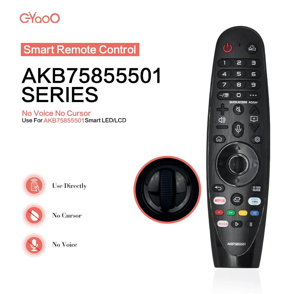 AKB75855501 Replacement Remote Control for LG Smart TV Infrared Remote Control for LG Multiple Smart TV Models