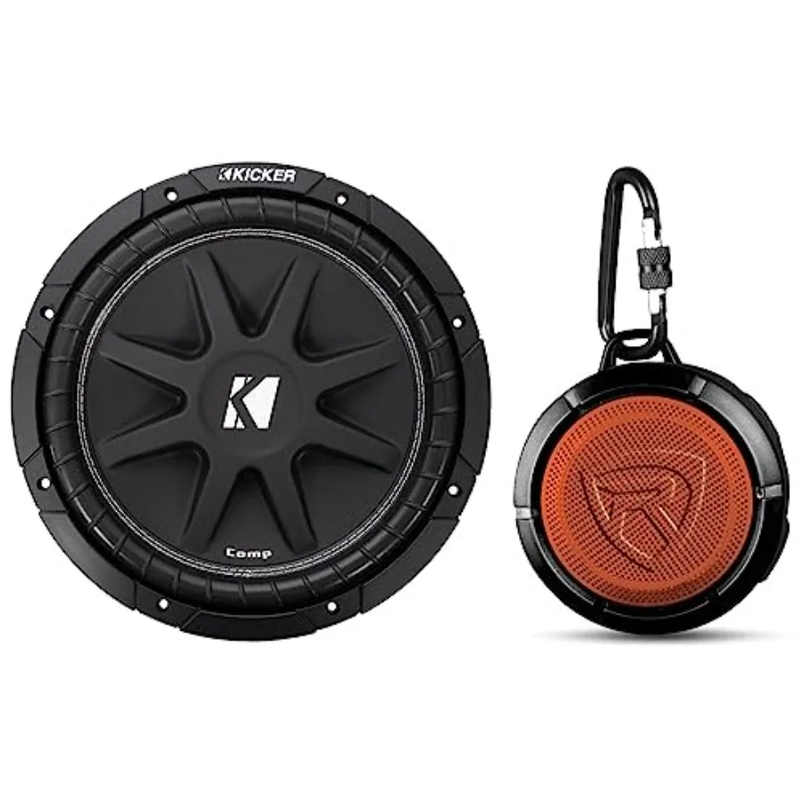 

Car audio subwoofer bundle: 12-inch 300W SVC 4-ohm composite cone, black, high-power handling and deep bass response