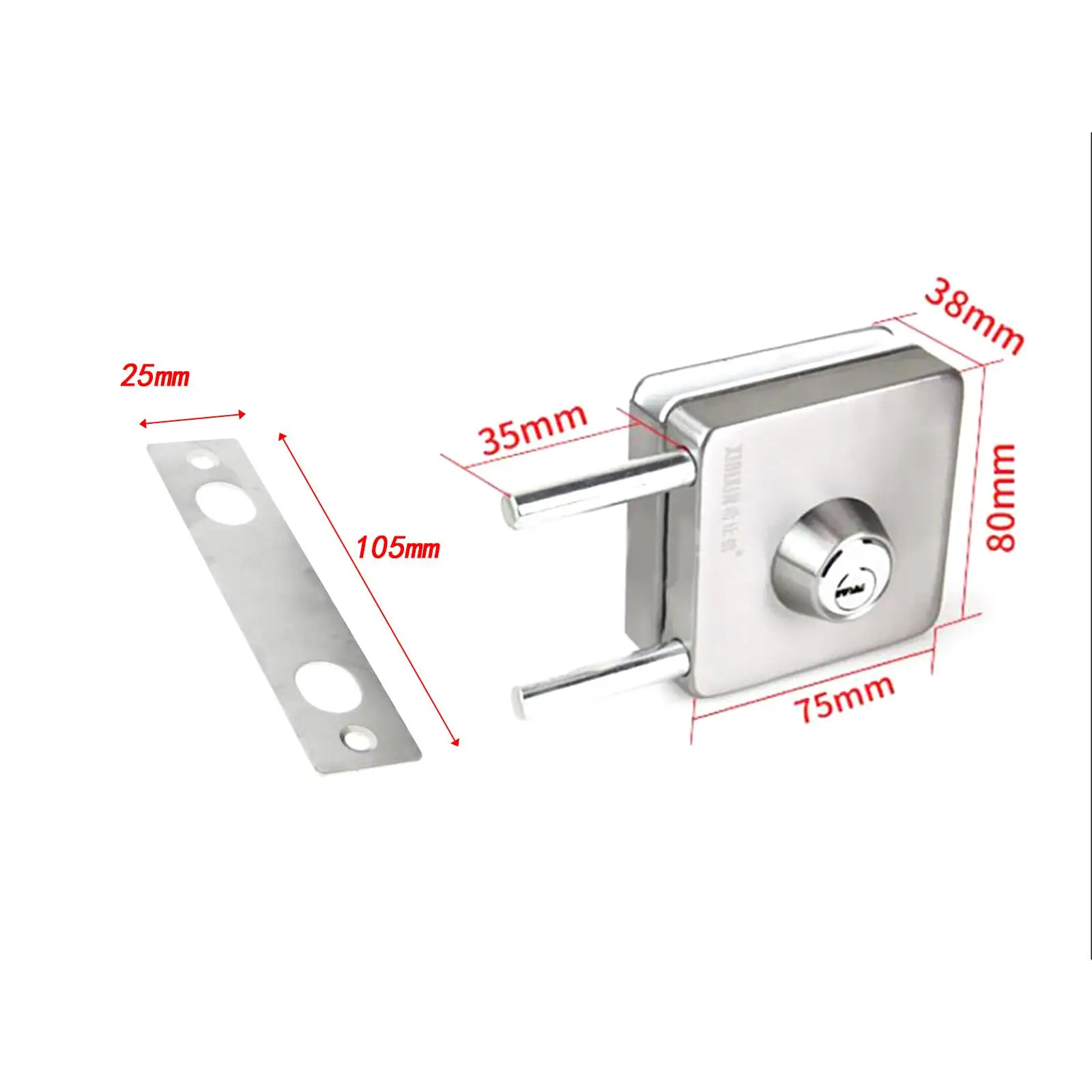 

Glass Door Lock Premium Durable Push Sliding Gate Lock Anti Theft Security Lock for 10-12mm Thick Shower Room Bathroom Lock