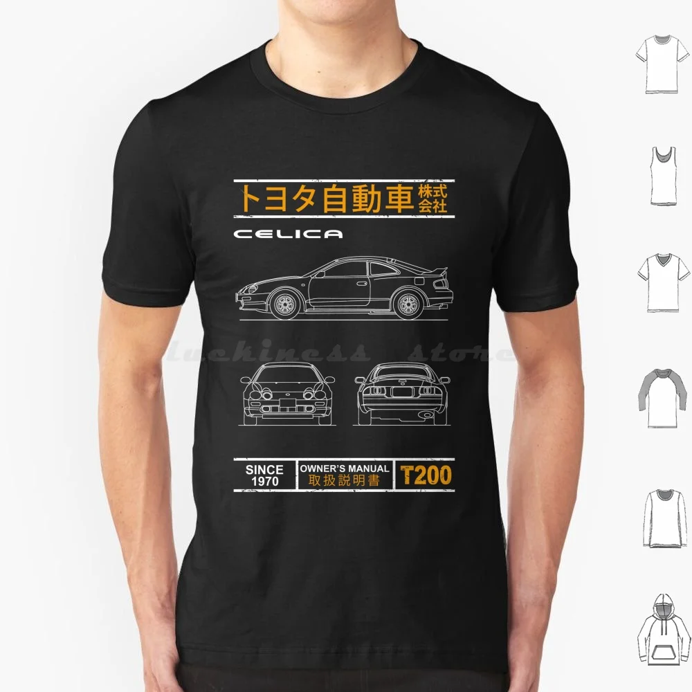 Blueprint Of The Celica T Shirt Big Size 100% Cotton Celica Celica T200 Car Cars Blueprint Celica Blueprint Celica T200