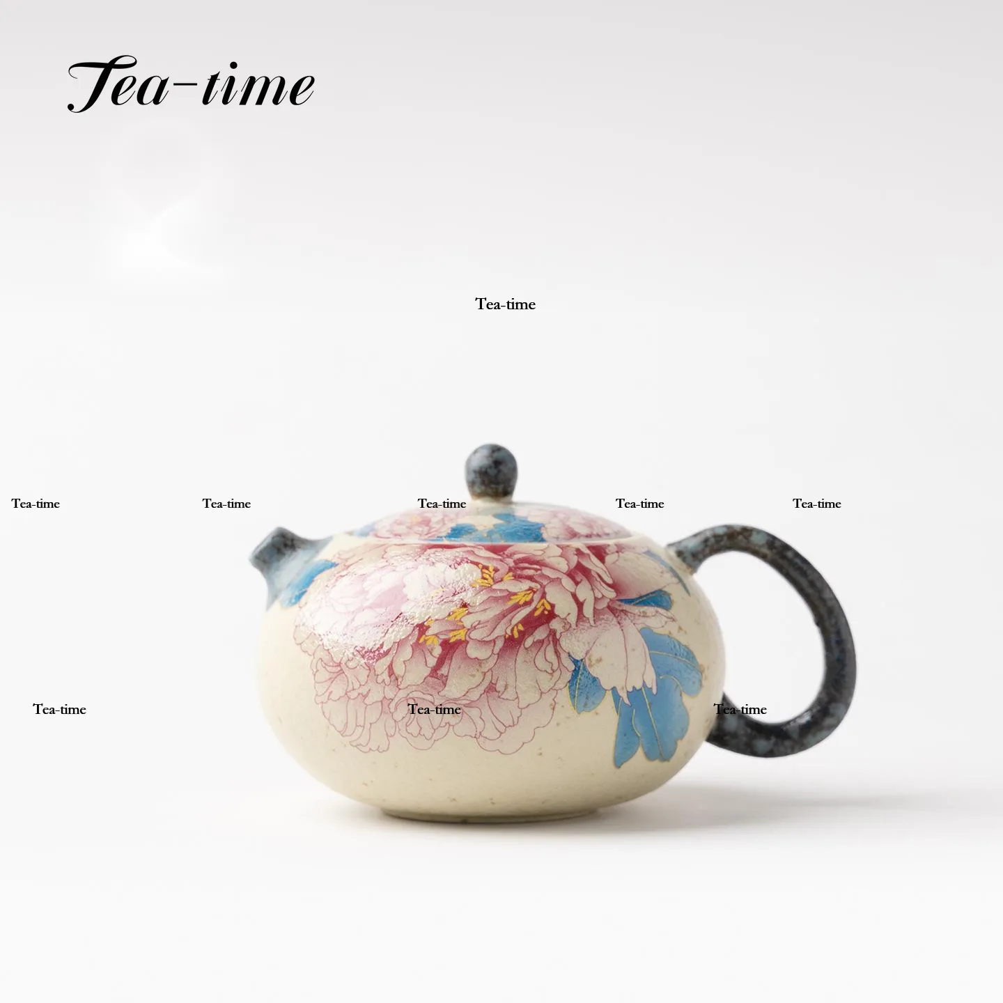 Hand-Painted Red Peony Teapot Ceramic Kettle Chinese Tea Infuser Teapot Tea Accessories Ceramic Pot Oolong Puer Brewing Filter