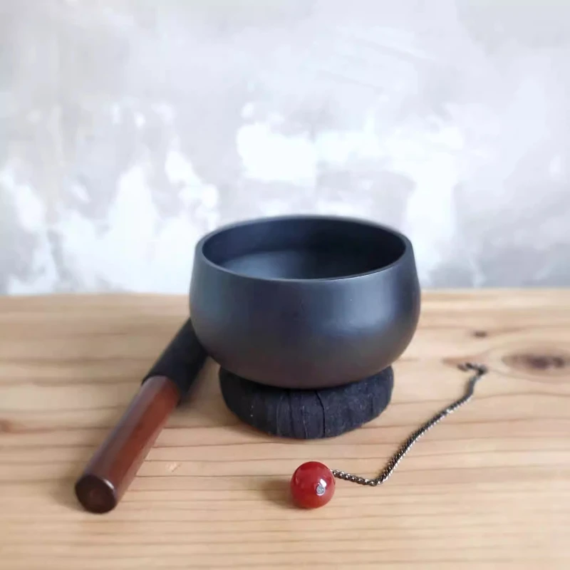 Copper Chime Sound Healing Meditation Singing Bowl Bell Black Relaxation Resonance Sound Bowl Chime Portable Percussion Chimes