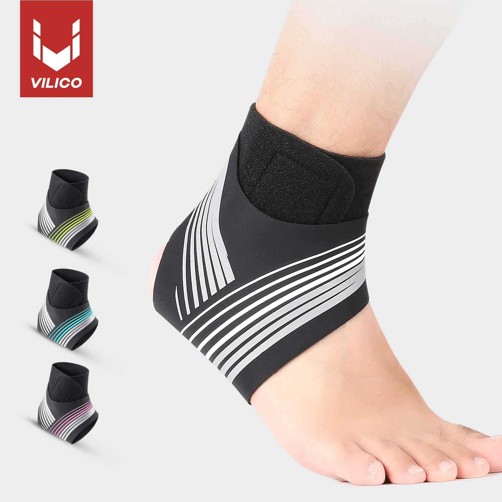 1 Pcs  Gym Fitness Sports Ankle Support Gear Elastic Breathable Compression Ankle Brace Protector Basketball Football Weightlift