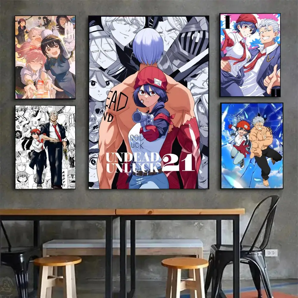 Manga Anime Undead Unluck Poster Painting Wall Art Mural for Living Room Home Decor and Gifts