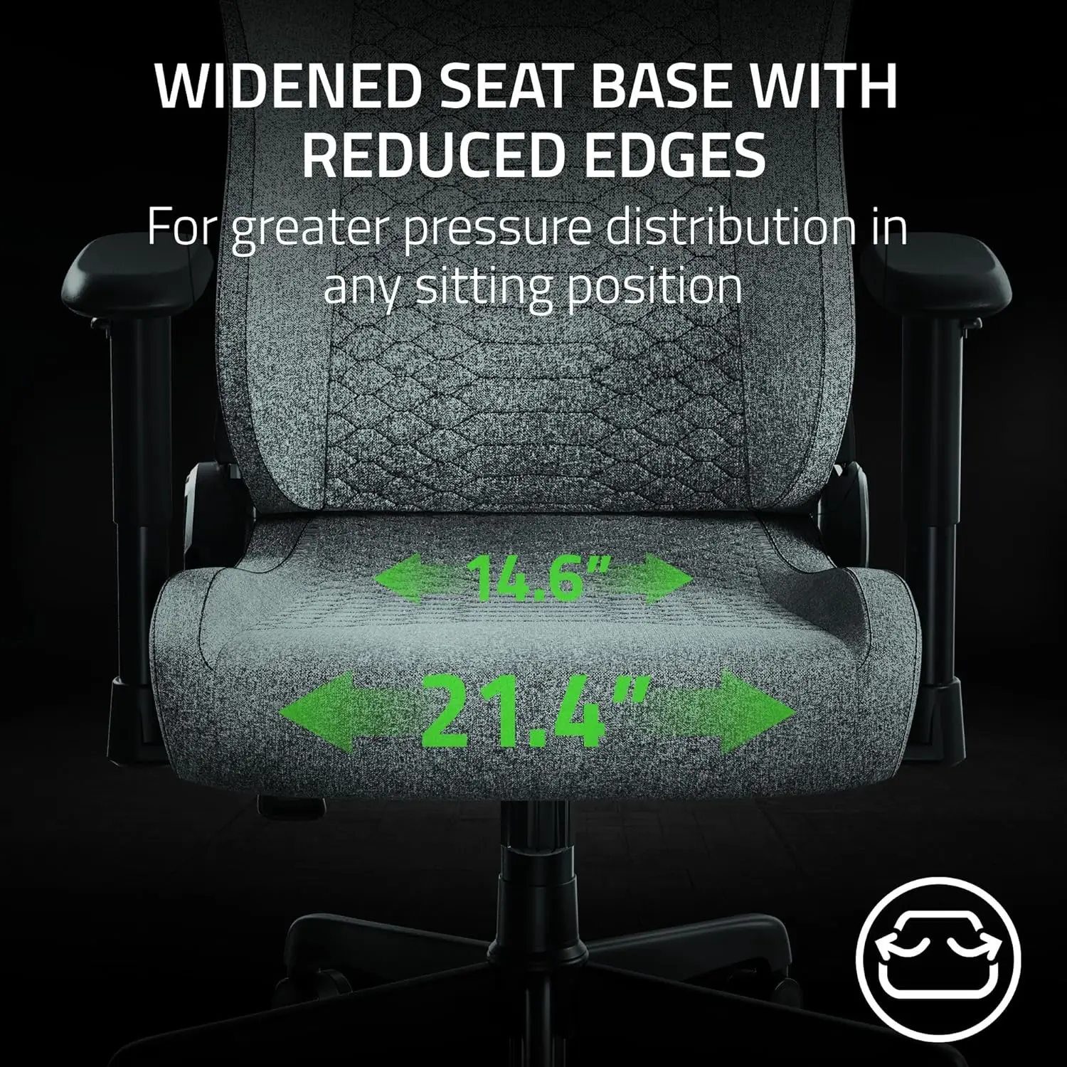 Ergonomic Gaming Chair with Built-in Lumbar Support, Adjustable Recline, and Plush Fabric - Light Gray