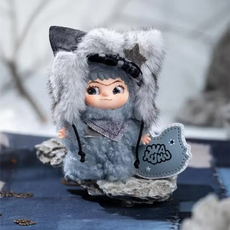 

Wakuku Puka Meow & Rongrongzai Plush Mini Limited Edition Let's Power Up Now Hanging Card Kawaii Surprise Bag Doll Ornament Gift