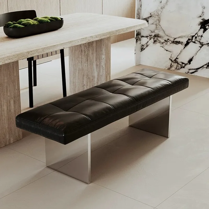 Floor Office Shoes Changing Stool Vanity Bench Black Piano Shoes Changing Stool Modern Metal Repose Pied Italian Furniture