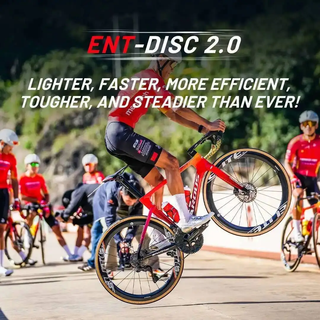 ELITEWHEELS 카본 휠 ENT 2.0 디스크 브레이크, 700c 카본 림 센터 락 ... - 5