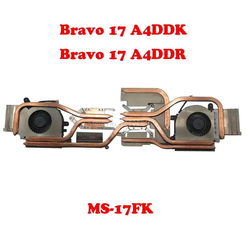 Laptop CPU GPU FAN&Heatsink For MSI Bravo 17 A4DDR MS-17FK PAAD06015SL N415 N416 E322500590A870 E322500591A87Y 0.55A 5VDC New