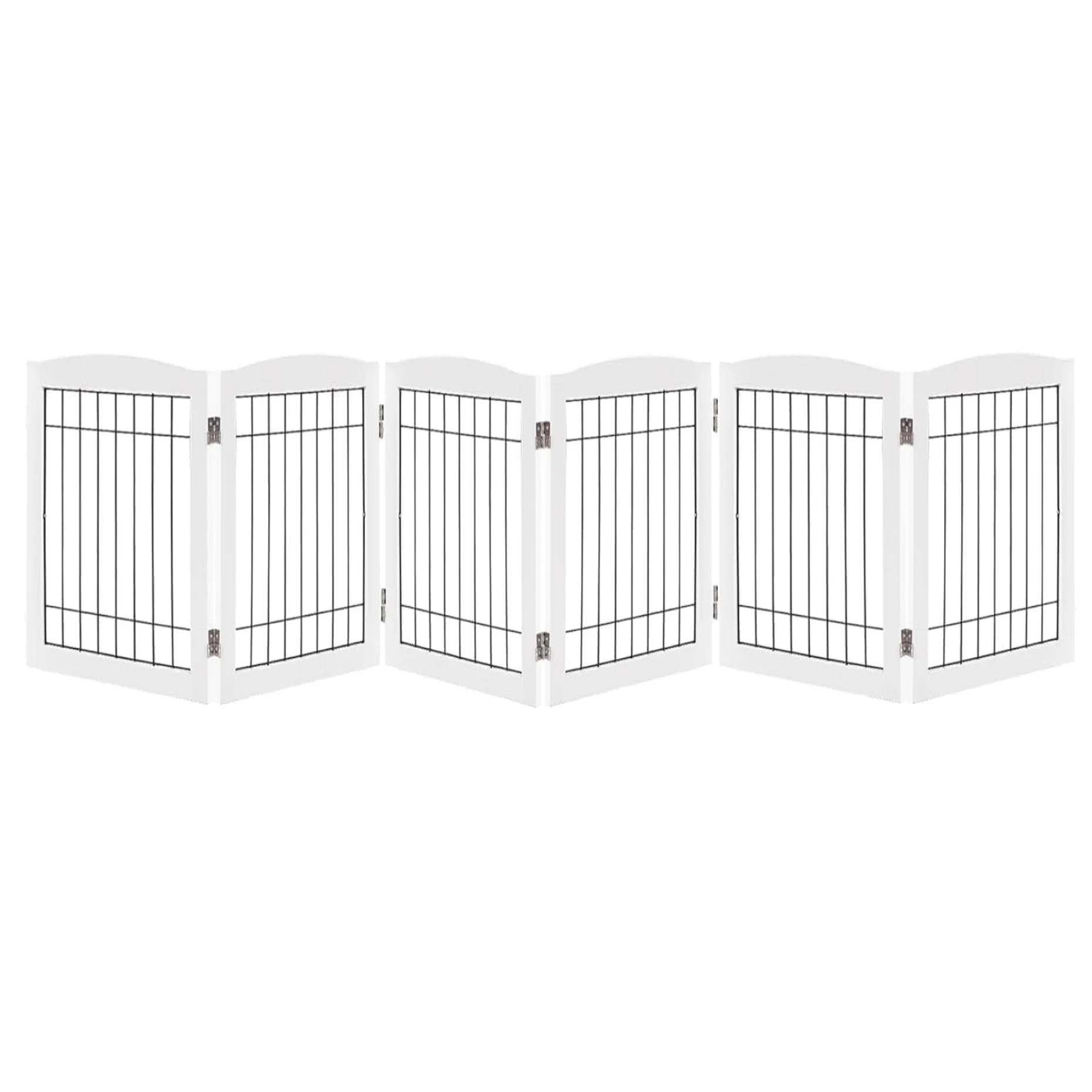 

High Quality Free-standing Pet Gate For Dog Wooden House Indoor Barrier Folding Wood Safety Dog Fence For Sale