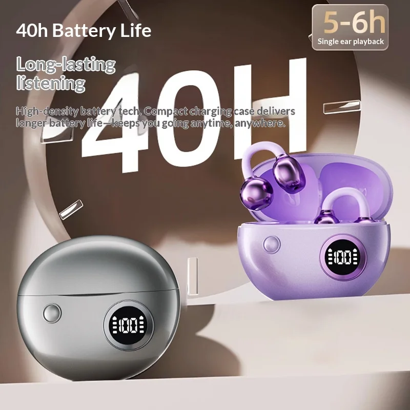 سماعات بلوتوث TWS، عمر بطارية طويل للغاية، شاشة رقمية للاستعداد، تحكم باللمس، صوت هاي فاي، سماعات أذن لاسلكية للمكالمات الواضحة #4