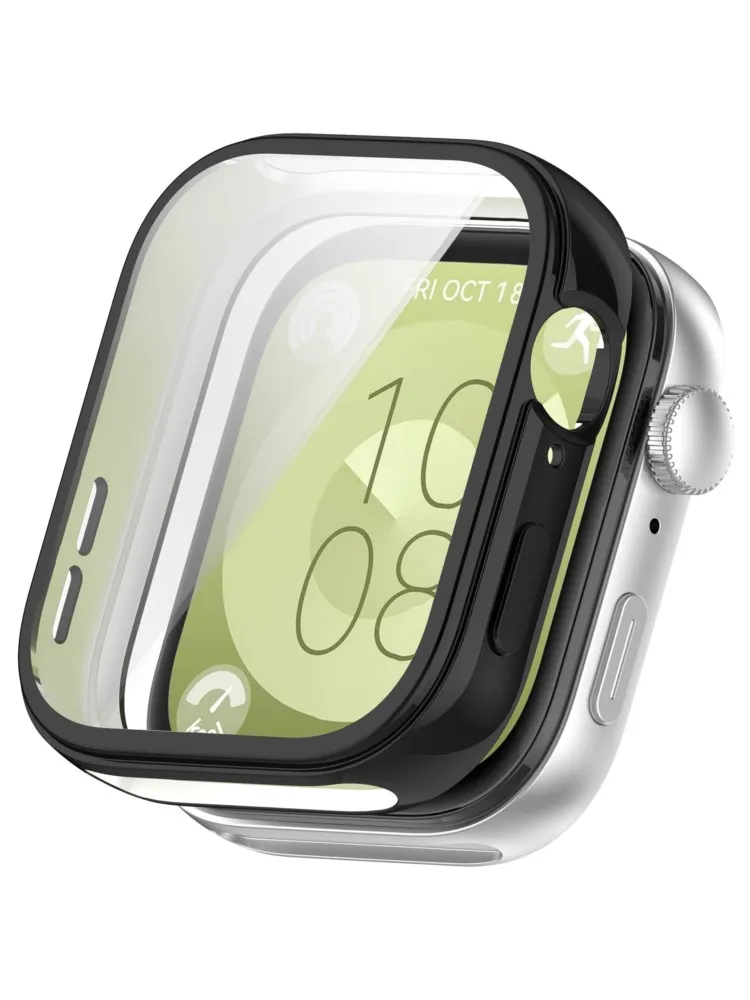 Мягкий чехол из ТПУ для Huawei Watch Fit, аксессуары для 3 ремешков, полноразмерная защитная рамка для экрана, Бампер для huawei fit3, ремешок, чехол