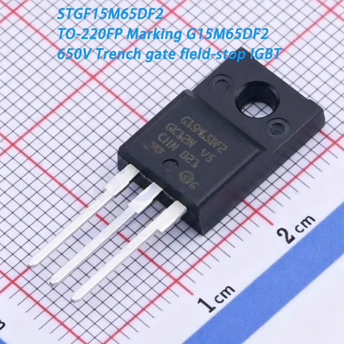 5PCS STGF15M65DF2 TO-220FP Marking G15M65DF2 650V 30A 31W 15A 60A NEW Original Trench gate field-stop IGBT Transistor G15M65DF2