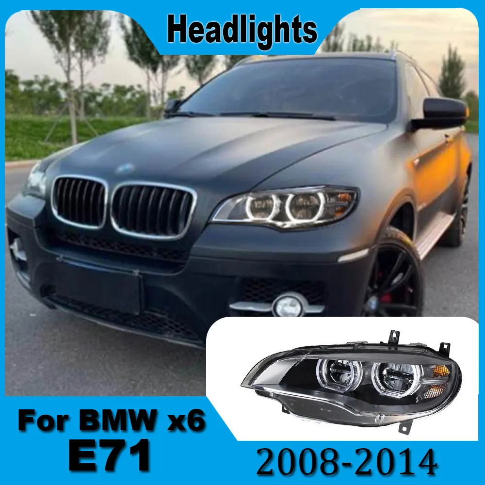 

LED Front Lights For BMW X6 E71 Headlight 2008-2014 Accessories Modified Full Led Hi Low Beam Headlamp Assembly Plug and play