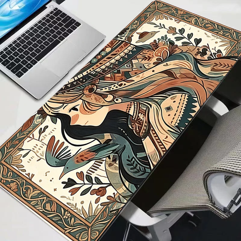 Mouse pad Retro decoration Professional E-sports gamers speed pc Gaming Rubber keyboard notbook desk mat mousepad 800X300