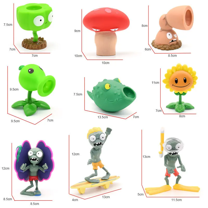 1pcs Plants vs Zombies Bulk Parts Anime Figures Model Ornaments Footballzombie Flag Giant Zombies PVZ Dolls Children's Toy Gifts