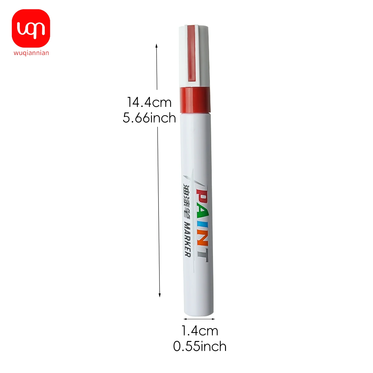 3/6/12pcs Red DIY Art Pen Permanent Paint Marker Waterproof White Marker Tire Tread Rubber Cloth Paint Mmetal PaintMarker