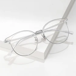 Gmei Optical Fashion Alloy TR90 Women Round Glasses Frame Full Rim Classical Spectacles Frames Eyewear 82003