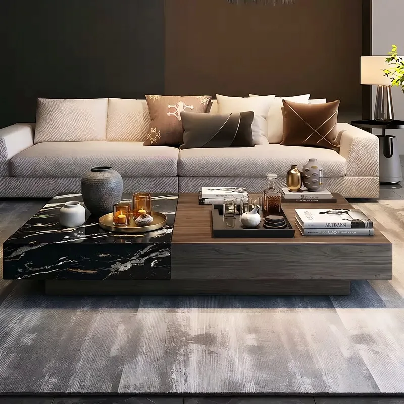 Luxury Modern Coffee Table Living Room Kitchen Designer Moving Writing Side Table Dinner Mesas Bajas Lounge Suite Furniture