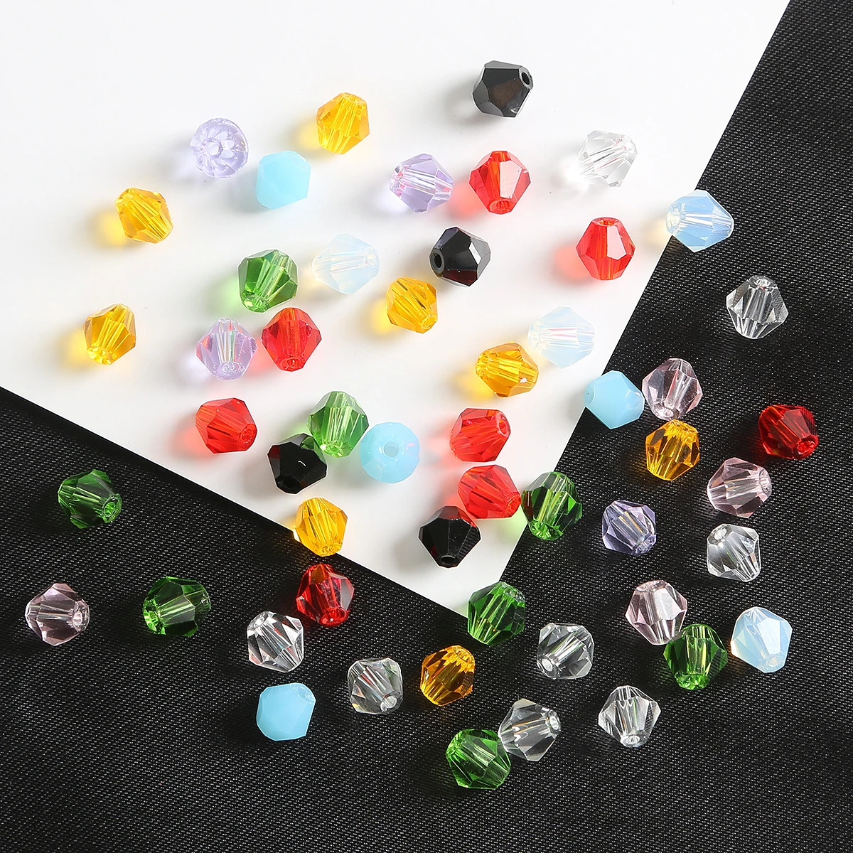 4mm Bicone Upscale Austrian Glass Crystals Beads AB Color Plating Loose Bead For DIY Bracelet Jewelry Making Accessories