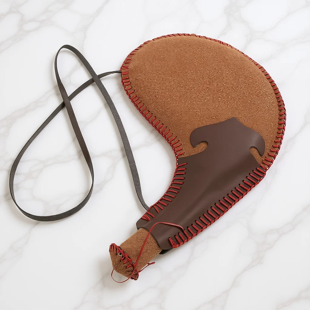 

Ancient Water Bag Bota Bag Large Capacity Wine Holder Leak Proof Portable Traditional Wine Storage Pouch