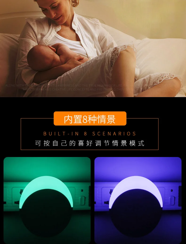 Smart Wifi  Night Light Plug EU AU JP UK US Adapter Color LED Light Homekit Socket Voice Control Works with Alexa Google Home