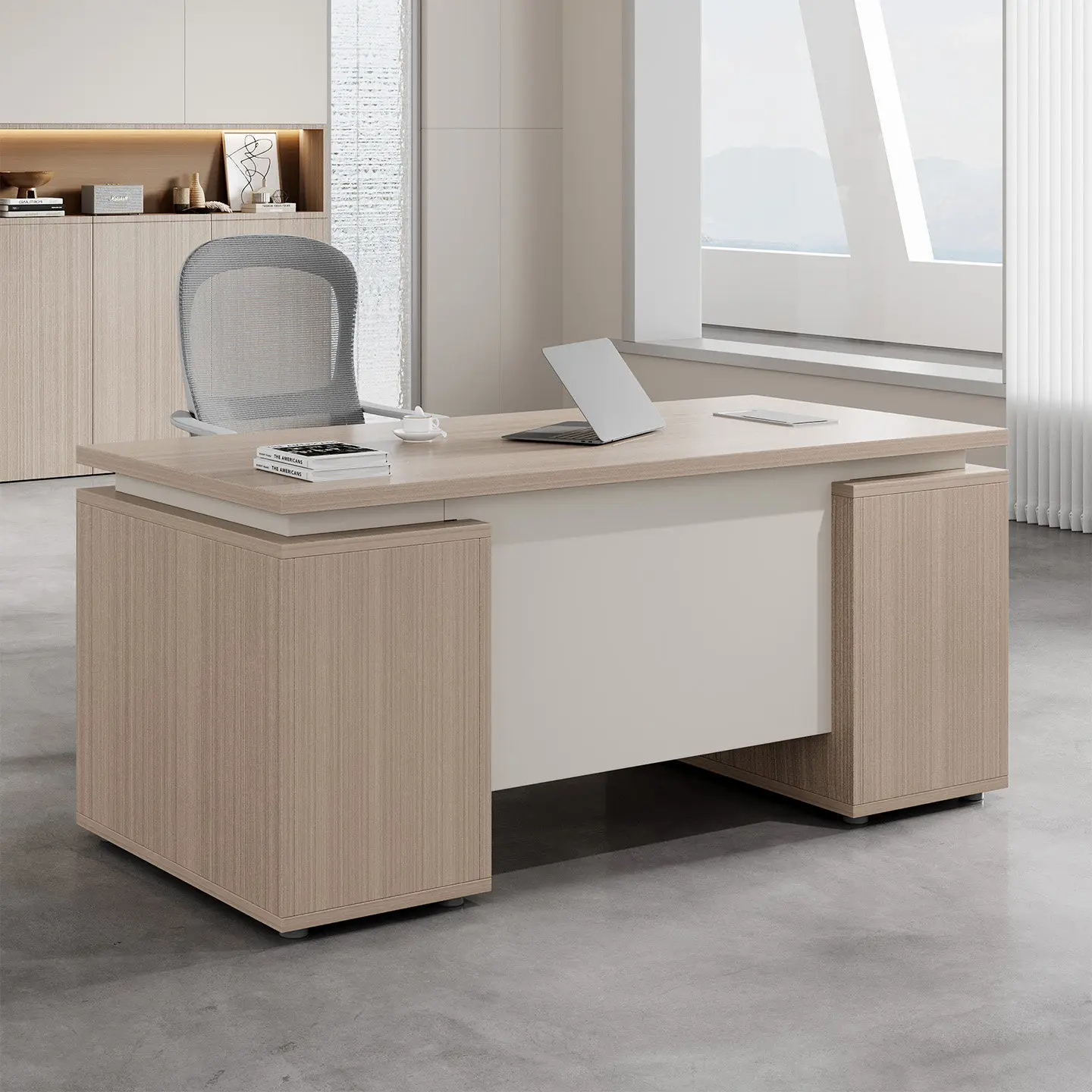 YJQ single office desk and chair combination 1.2/1 meters computer office staff desk staff desk