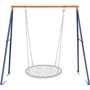 SUPER DEAL Swing Stand A Frame Heavy Duty Extra Large Full Steel Stand with Ground Stakes for Saucer Swing Chair Swing Web