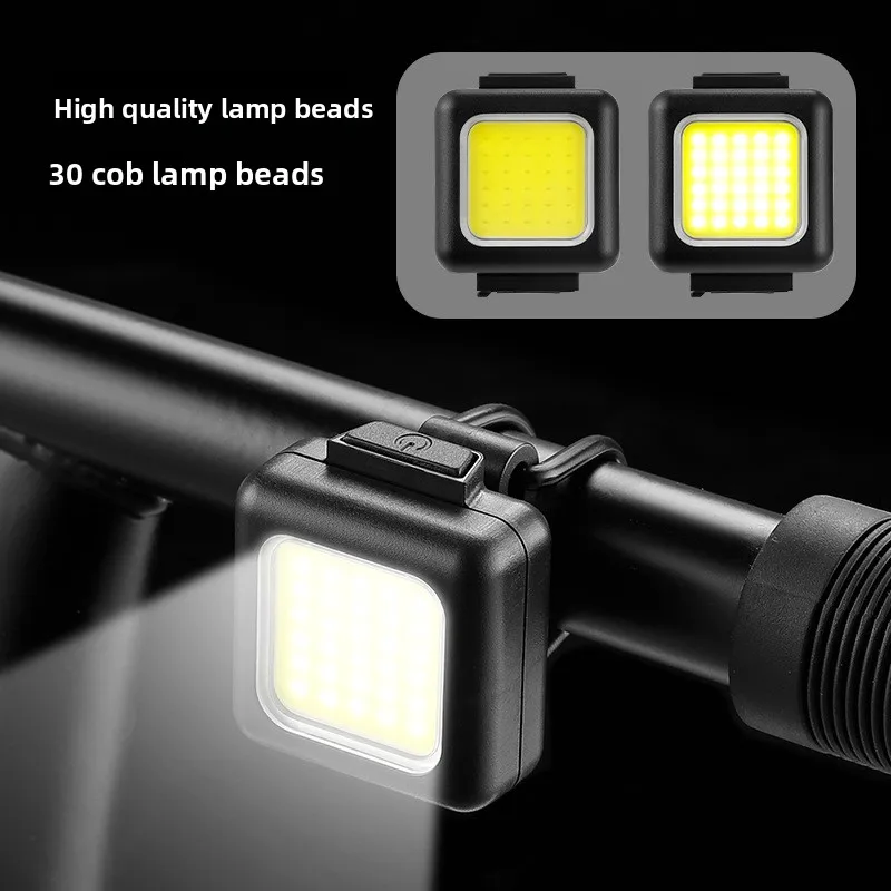 New Mini Bicycle Lights Mountain Road Bike Warning Tail Lights Night Riding Lights Bicycle Riding Lights Set USB Rechargeable