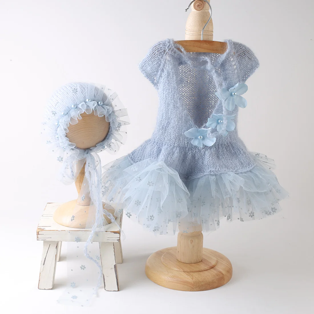 

Вязаное крючком мохеровое кружевное платье для маленьких девочек, ручная вязка, юбка для маленьких девочек, реквизит для фотосъемки новорожденных, детская одежда, аксессуары для фотосъемки