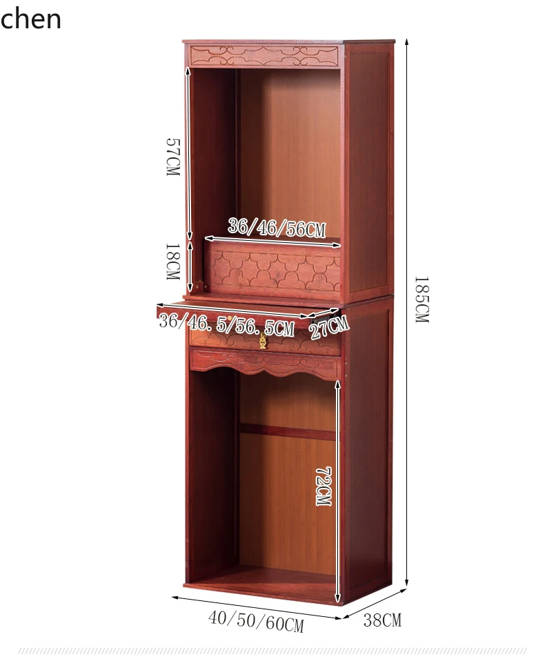 ZML Buddhist Altar Table God Cabinet Wealth God New Chinese Style Standing Cabinet Incense Table