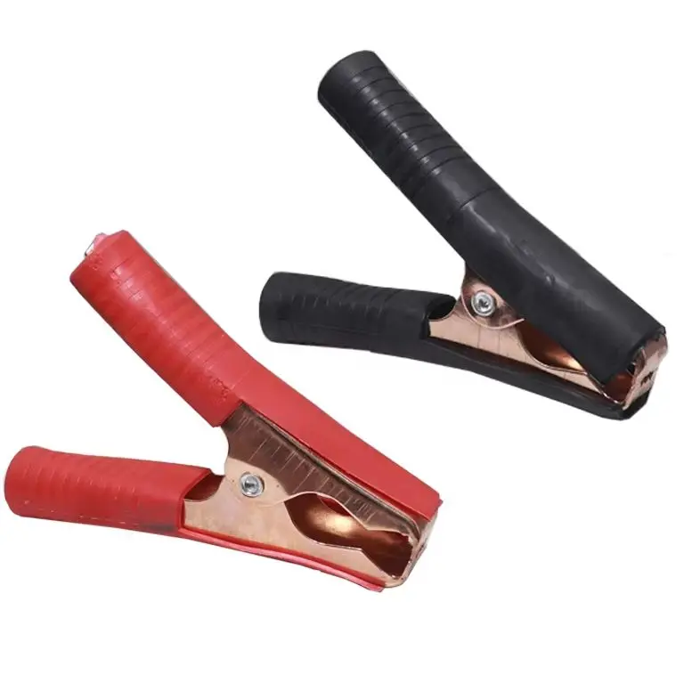 【10-2PCS】Car Alligator Clips Battery Clamps Crocodile Clip 100A Red+Black alligator clip battery clip