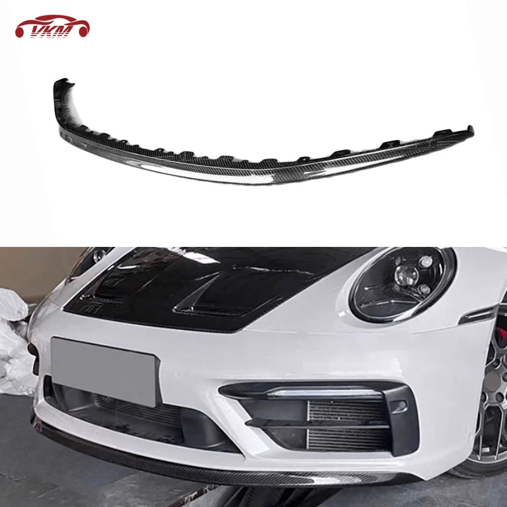 

Front Bumper Chin Lip Spoiler For Porsche 911 992 2019-2023 Front Lip Splitter Dry Carbon Fiber BodyKit Accessories FRP