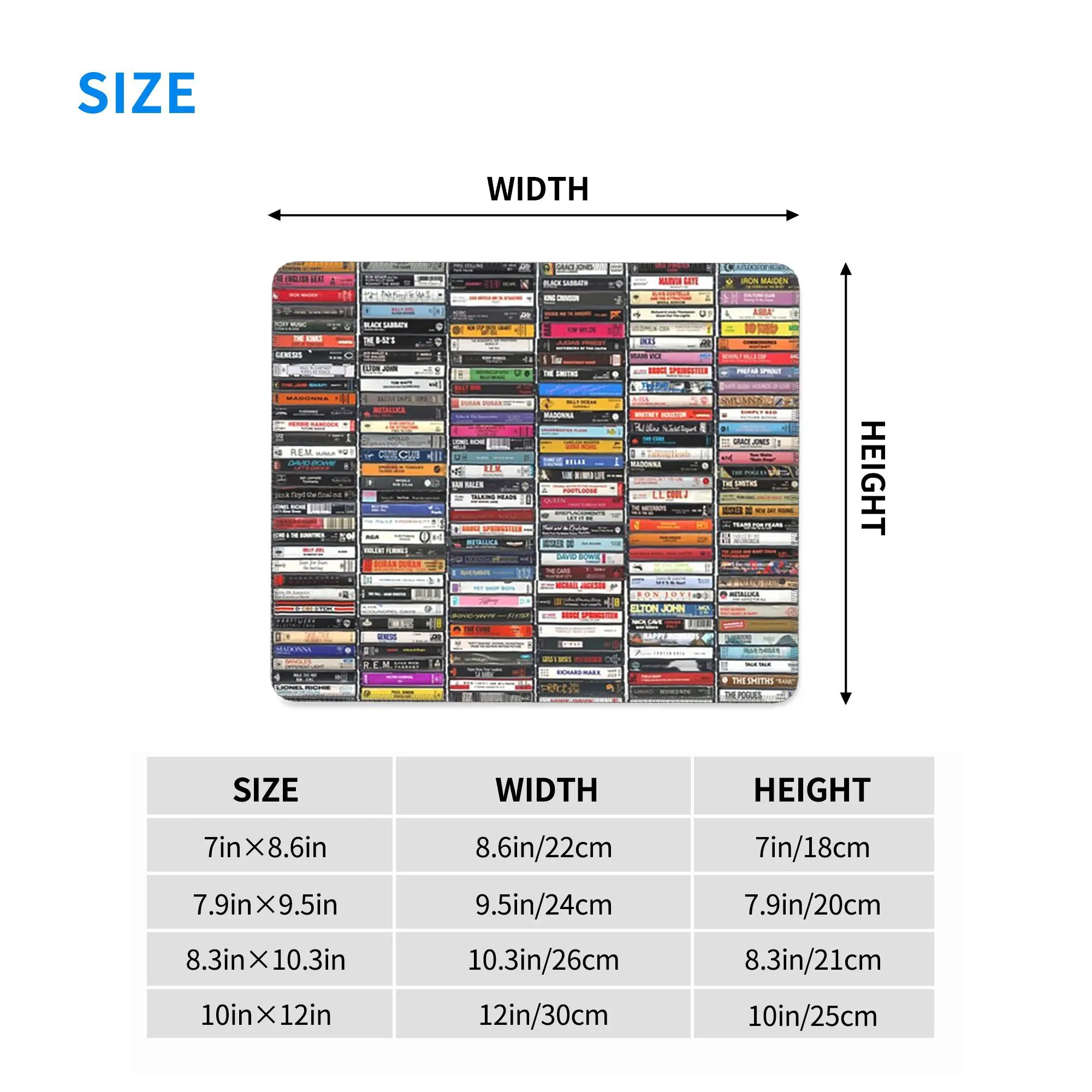 1980년대 최고의 앨범 마우스 패드 컴퓨터 키보드 마우스 매트 게이머 PC 노트북 책상 매트 사무용품 테이블 매트