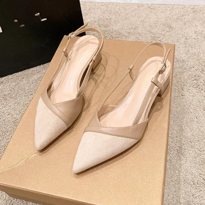 المرأة مثير حذاء بكعب مكتنز المرأة الصيف أشار تو فستان النعال مصمم جديد مضخات الحفلات المشي فام Zapatos الشرائح