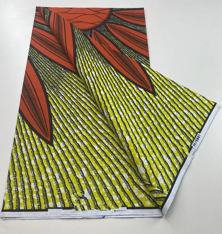 الأفريقي Tissu الأفريقي الشمع Tissus هولندا الشمع الحقيقي الأصلي مادة القطن الناعم Forsew الأفريقي أنقرة الشمع النسيج 6 ياردة #2