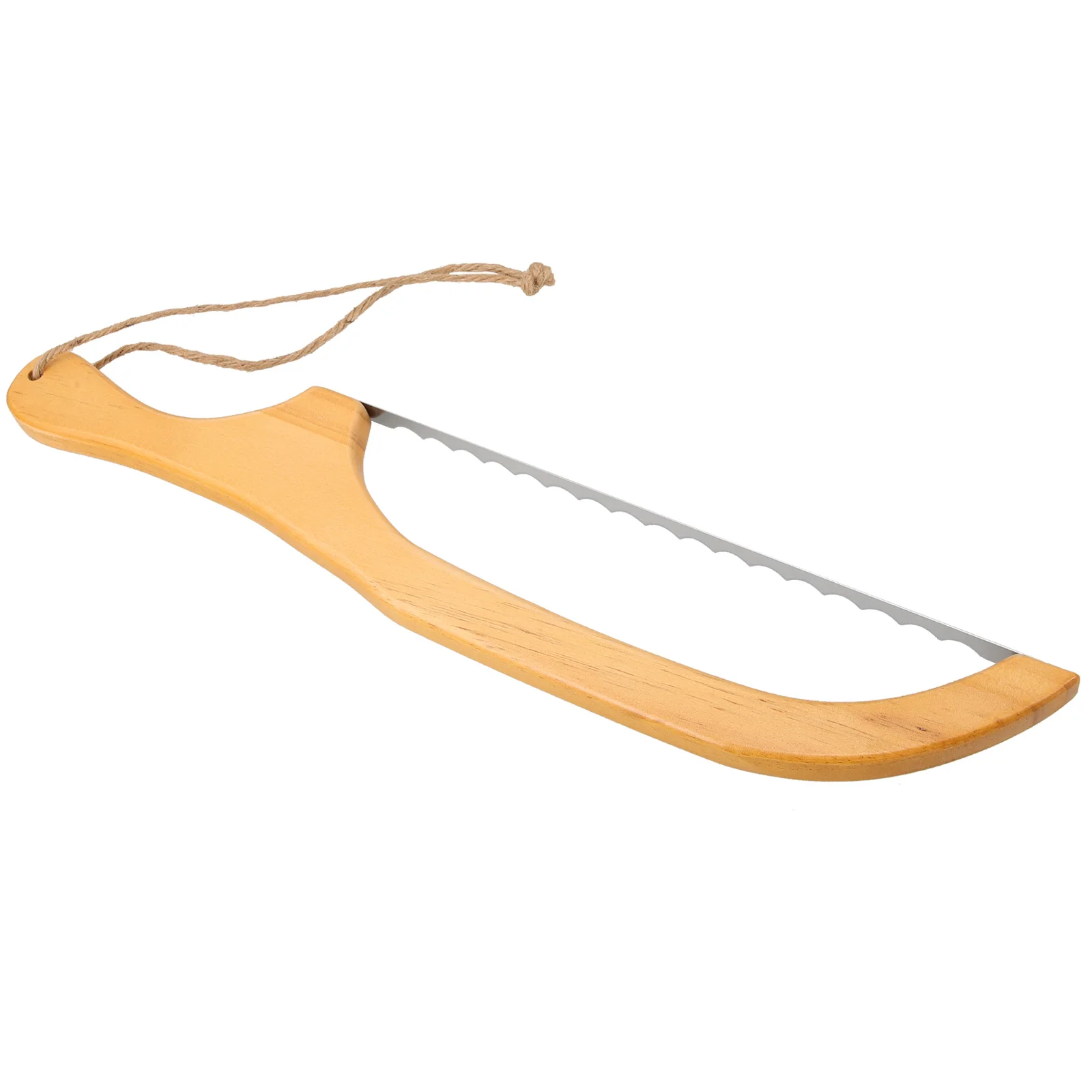 Pisau Pengiris Roti 40X7Cm Pegangan Kayu Baja Tahan Karat Alat Kue Roti Penyebar Roti Peralatan Dapur Rumah Roti