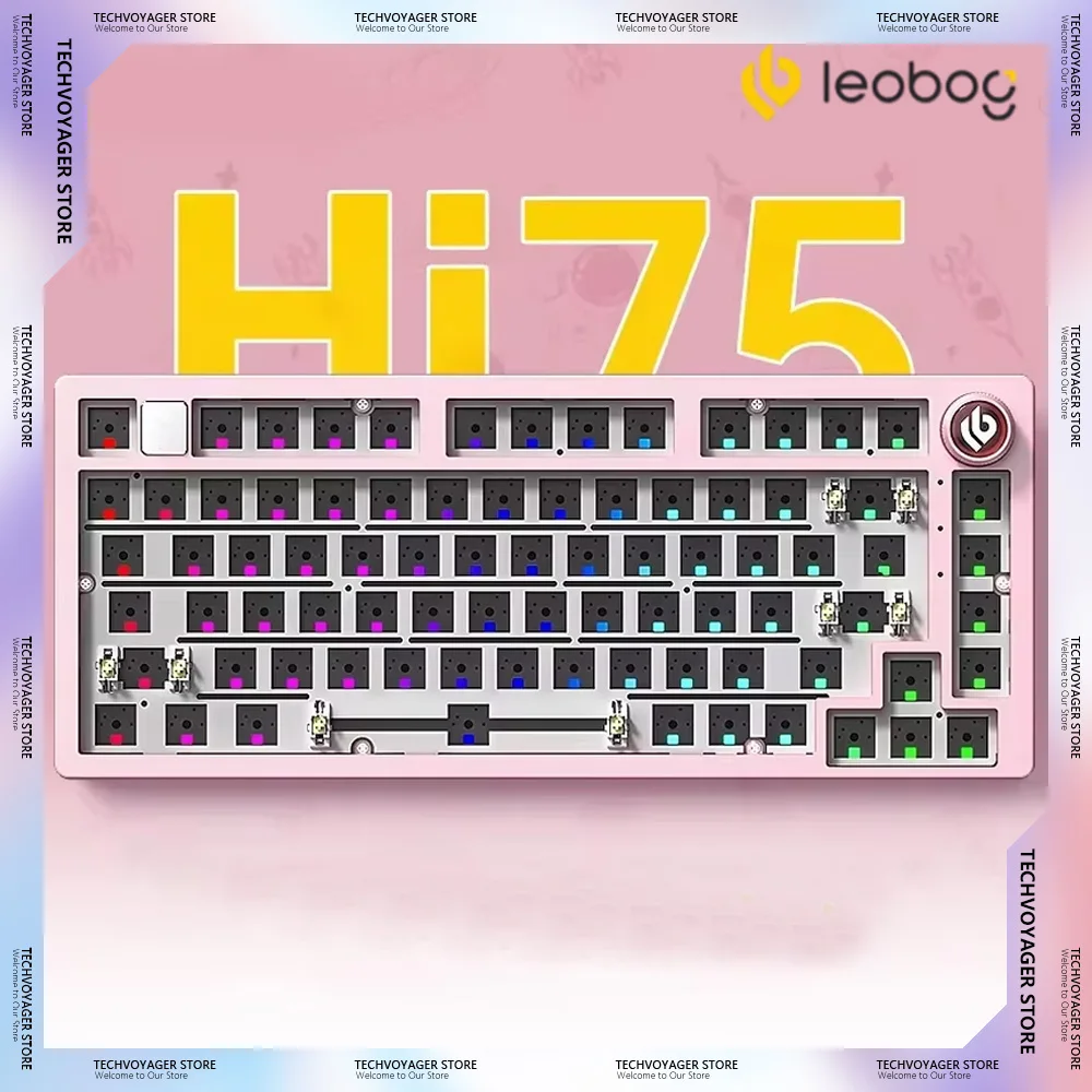 

Рекламные продукты LEOBOG Hi75, комплект механической клавиатуры, 81 клавиша, RGB, с возможностью горячей замены, алюминиевый сплав, индивидуальный комплект клавиатуры, аксессуары для ПК