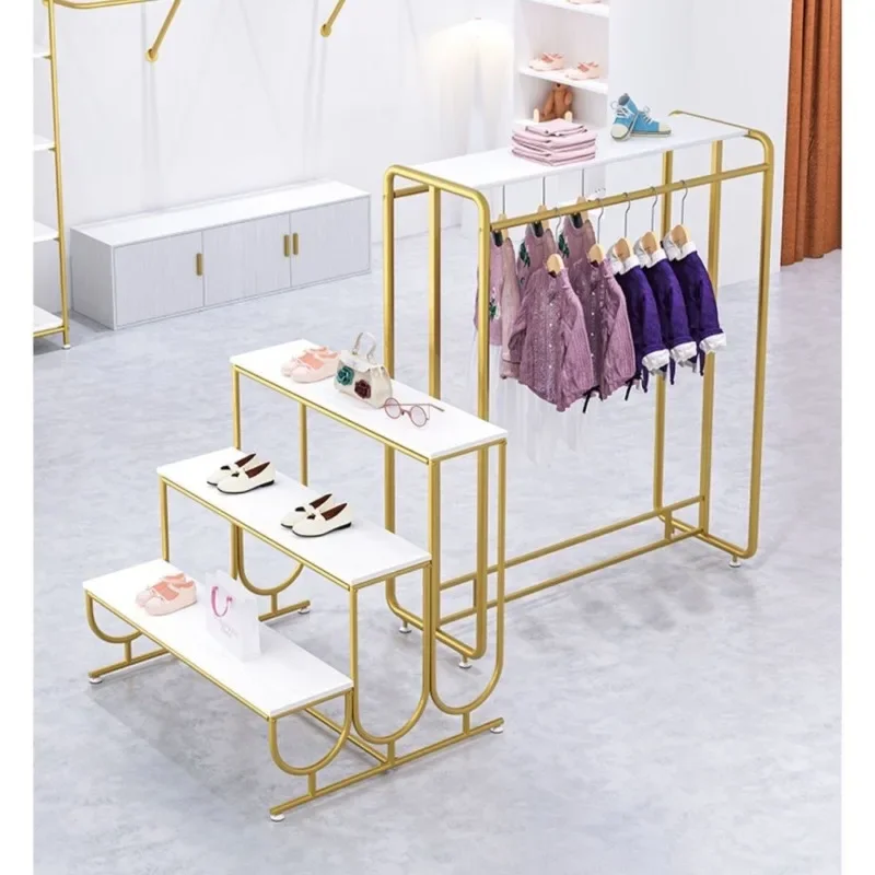 Multi-layer shoe bag rack Double row hanger Combination clothing store display Men's and women's clothing Nakajima display rack