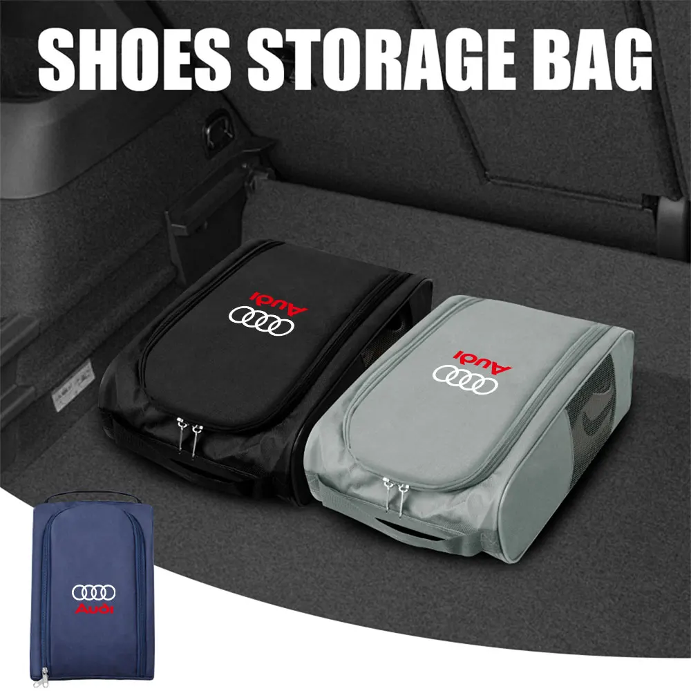 Sac de rangement pour chaussures, emblème de voiture, organisateur d'accessoires d'intérieur, style automobile, pour Audi Sline RS TT S S3 S4 S5 S6 S7 S8 A3 A4 A5 A6 Q5