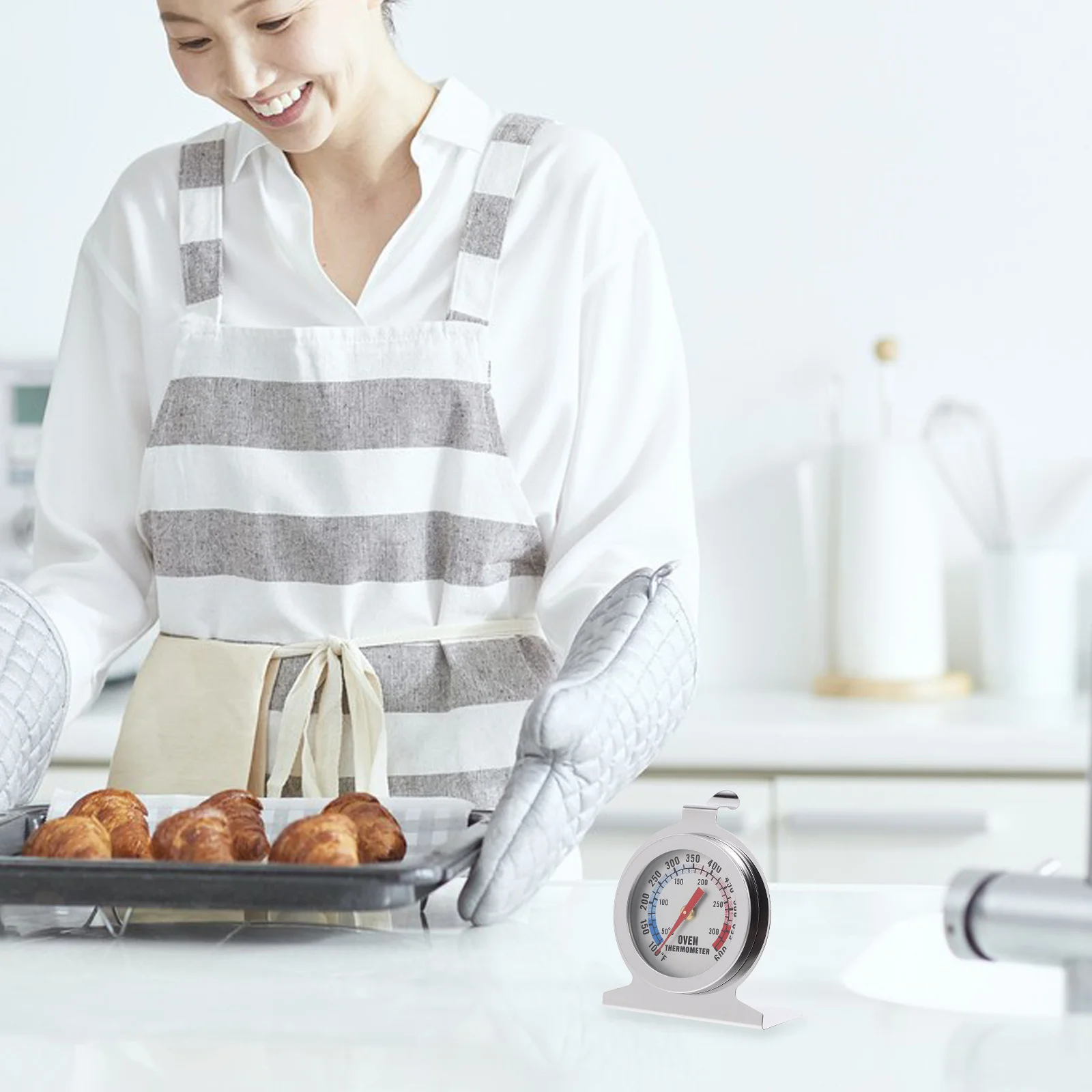 

Stainless Steel Digital Thermometer Instant Read Oven Baking Thermometer Food Temperature Monitor Accurate Kitchen Gadget For