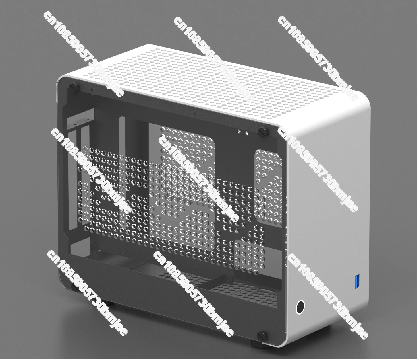 

C2 computer case, mini air-cooled A4 itx transparent