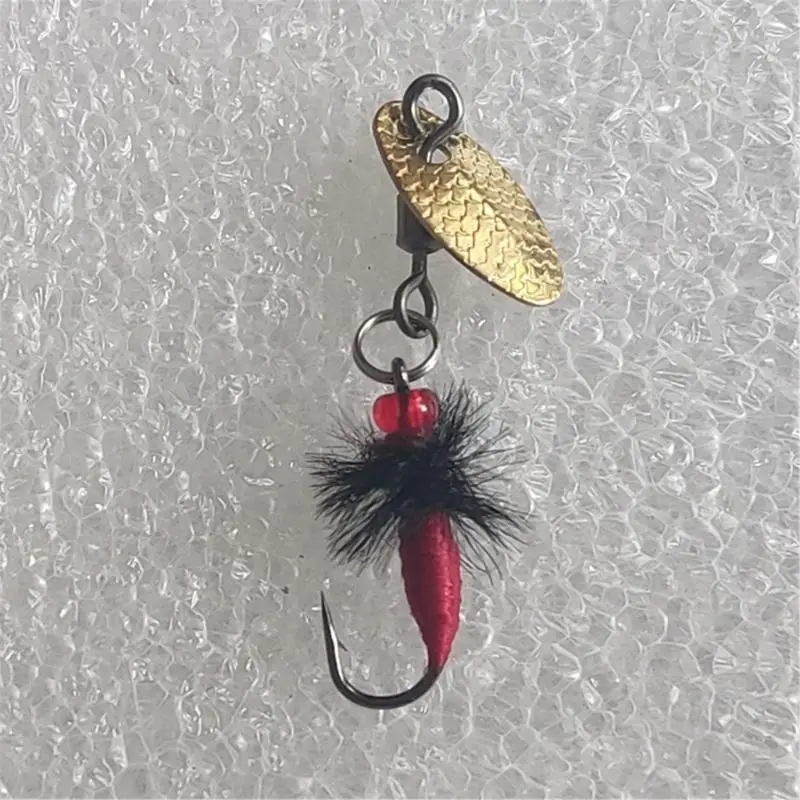 5Pcs Swimbait Rotating Sequins Lures Insect Flies Fly Fishing Lures Baits Fishing Tackle Insect Flies Fly Fishing Lures 