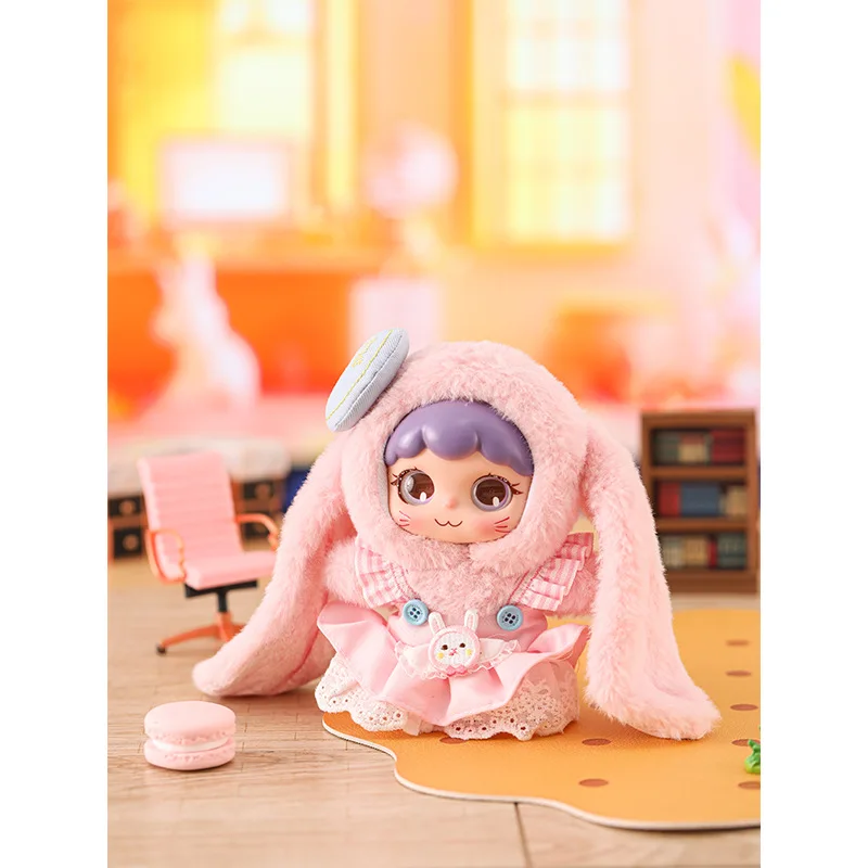 「Adorable Big-Eyed Long-Eared Rabbit Plush Toy - Cute Keychain & Bag Charm for Girls, Trendy Supermarket Pendant Decor」